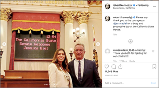 Illustration for article titled Well, Here's Jessica Biel Apparently Lobbying California Lawmakers Alongside Anti-Vaccine Activist Robert F. Kennedy Jr.